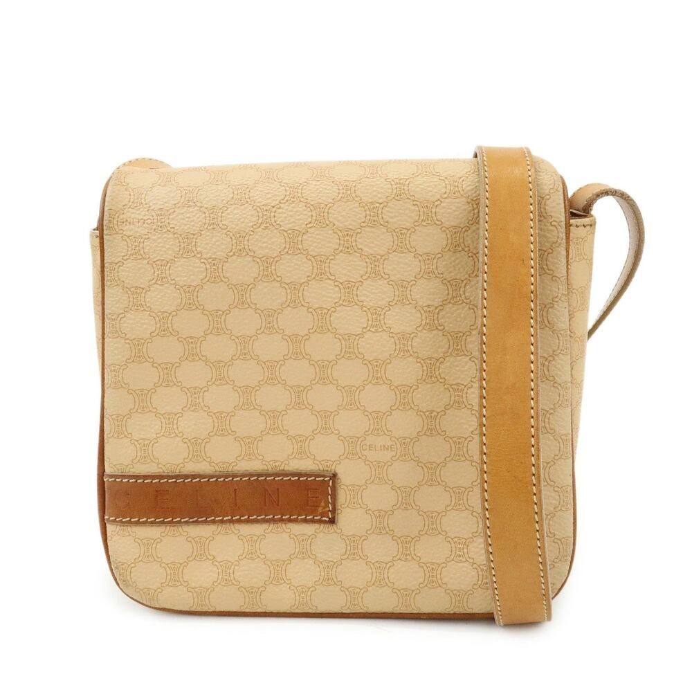 Celine Macadam Triomphe Crossbody Bag Beige